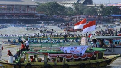 Puncak Festival Perahu Bidar 2026 Dipadati Ribuan Warga, Kabupaten Ogan Ilir Raih Juara Pertama